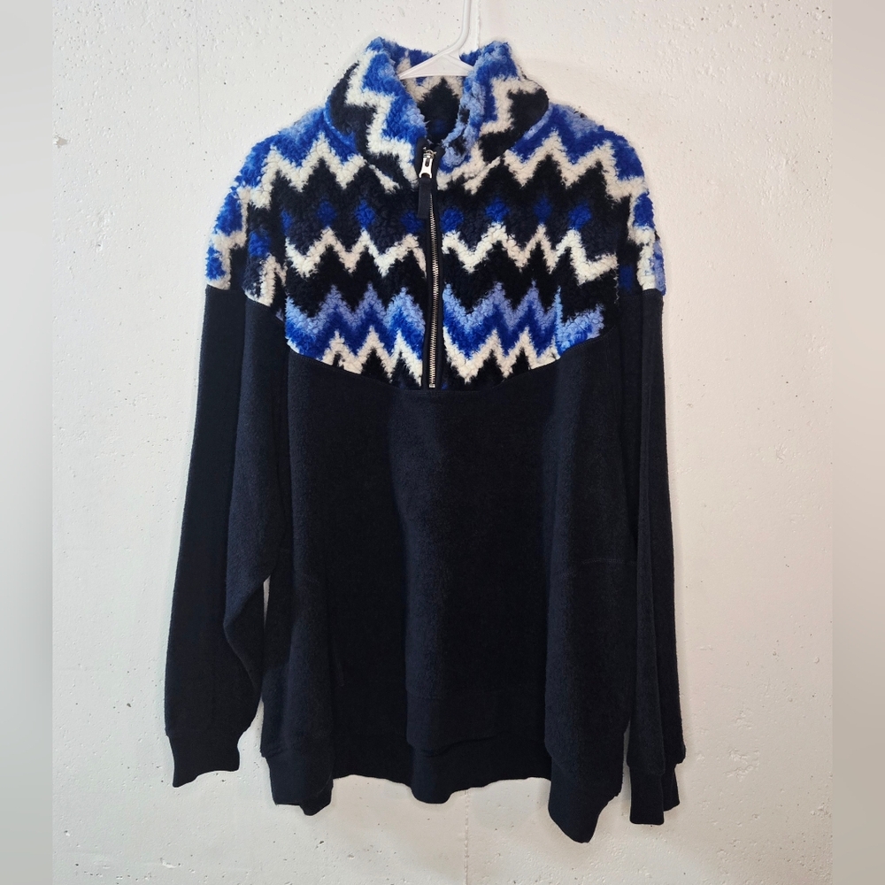 Aerie Blue Chevron Pullover